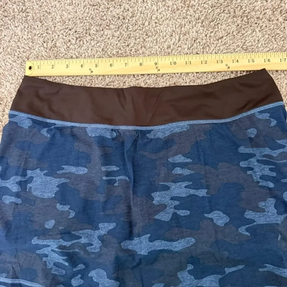 Lululemon Pace Setter Skort Pleated Back Lotus Camo Oil Slick Blue Gray Women 10